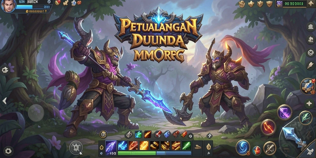 Tangkapan layar gameplay <strong>889ZK</strong> yang menggambarkan petualangan seru di dunia MMORPG.