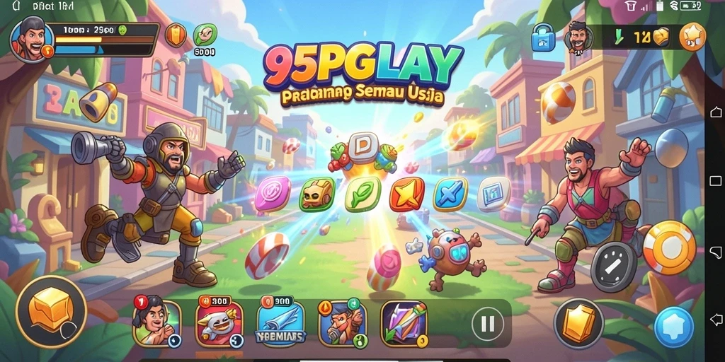 Screenshot utama 95PGPLAY menampilkan aksi seru permainan Arcade.