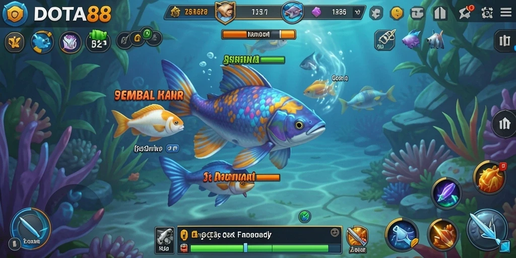 Tampilan gameplay DOTA88 yang menarik dan penuh aksi Tembak Ikan.