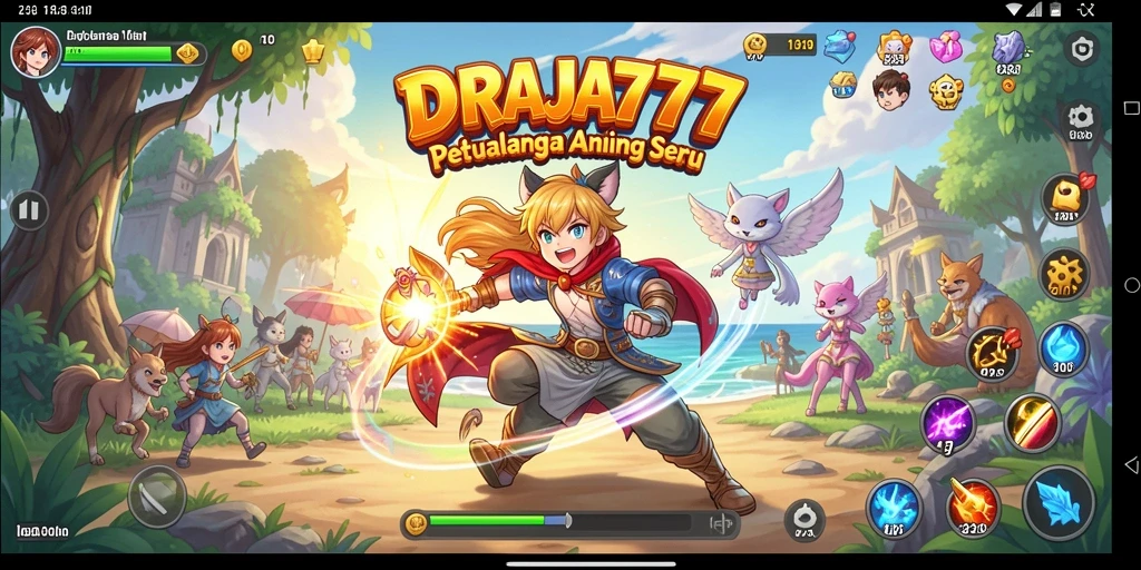 Screenshot DRAJA777 menampilkan aksi mendebarkan dalam dunia Anime.