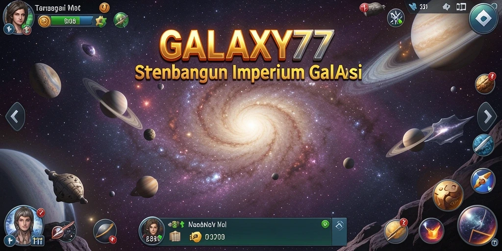 Gameplay menarik GALAXY77 menampilkan strategi dan pertempuran galaksi.