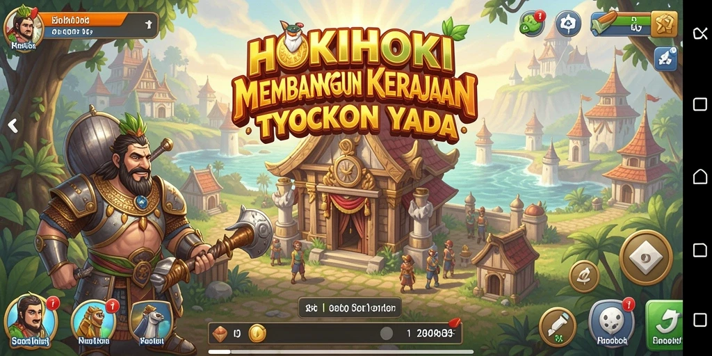 Tampilan gameplay HOKIHOKI yang menampilkan aktivitas bisnis seru.