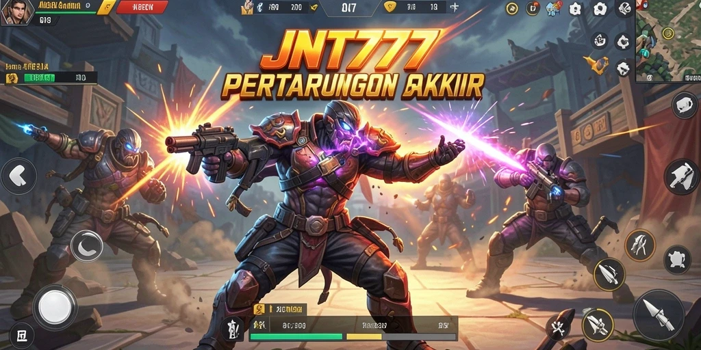 Menampilkan aksi intens di arena pertandingan JNT777.