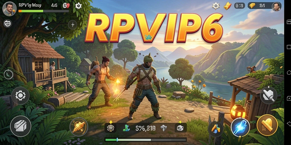 Gameplay RPVIP6 menampilkan karakter yang berinteraksi dalam lingkungan simulasi.