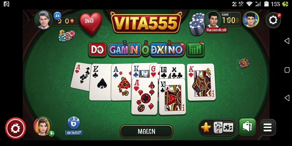 Gameplay seru dari VITA555 yang menampilkan keseruan permainan Domino.
