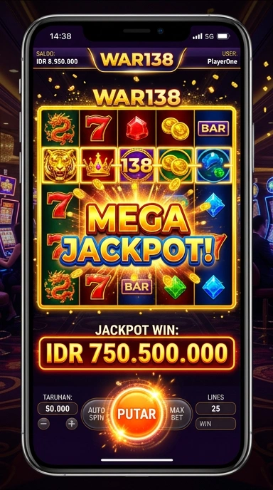 Screenshot tampilan utama aplikasi war138.